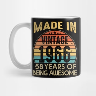 T4691966 Vintage 1966 58 Years Old Being Awesome Mug